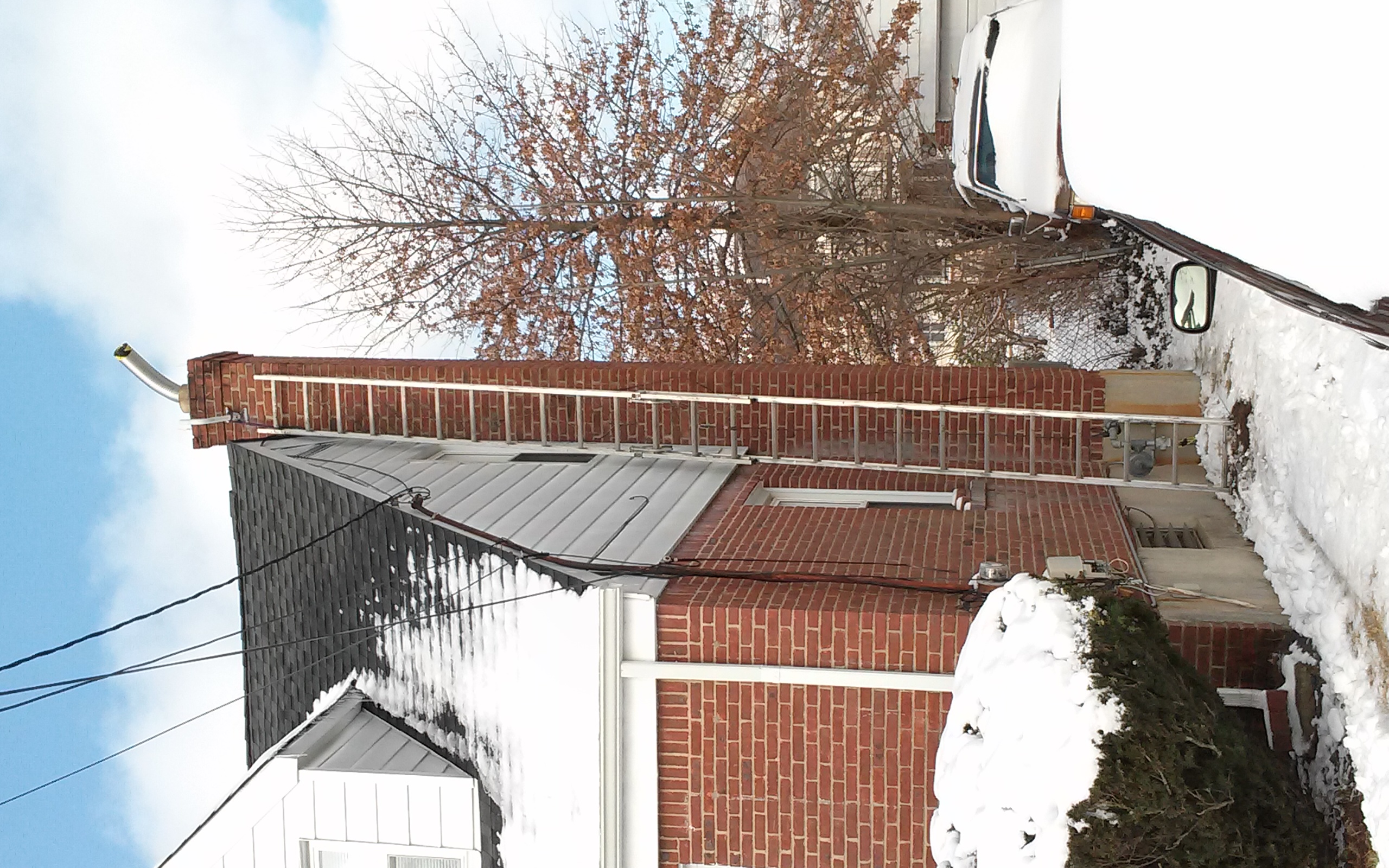 Stainless steel chimney liner installation in Dix Hills, NY